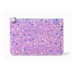 IPSY Glam Bag w/Purple Sequins and Zipper Closure - 5 x 7” NEW
